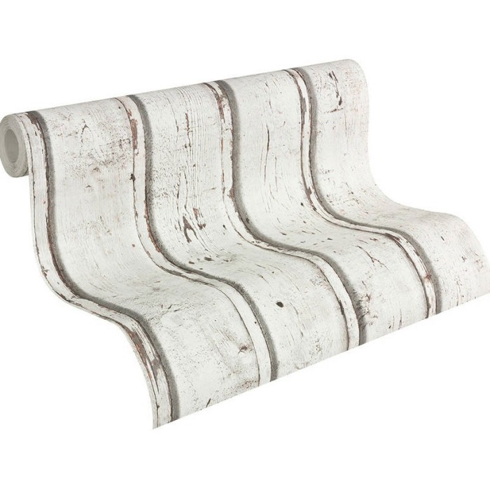 Papeldecor|Wallpaper industrial white wood and slats|Wood Imitation
