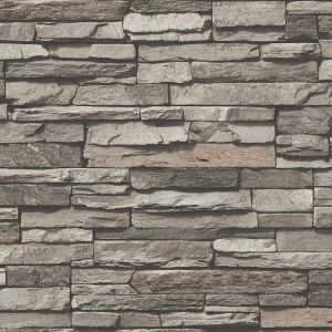 Papeldecor|Papier Peint mur en pierre grise naturelle|Imitation Pierre