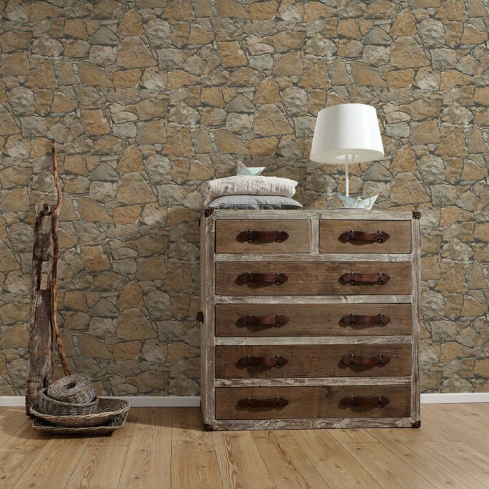 Papeldecor|Wallpaper stone effect, natural rock wall|Stone Imitation