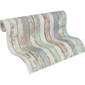 Papeldecor|Papier Peint bois vintage coloré|Imitation Bois