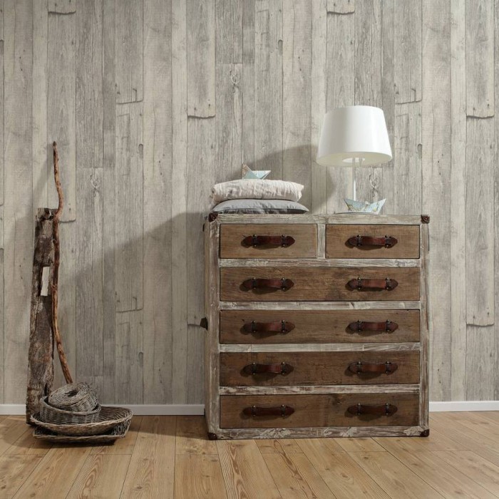 Papeldecor|Papier Peint bois naturel vieilli|Imitation Bois