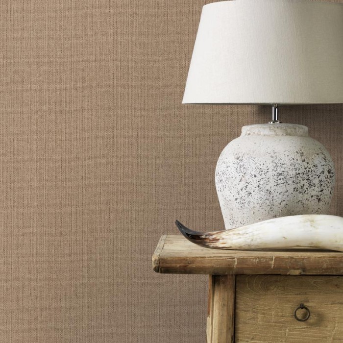 Rasch|Papier peint tissu naturel marron chaud et accueillant|Kimono