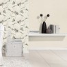 Rasch|Papier peint crème effet tissu naturel élégant|Kimono
