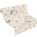 Rasch|Wallpaper Japanese with water lilies and koi carp|Kimono