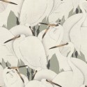 Rasch|Papier peint hérons japonais blanc et vert|Kimono