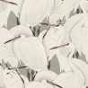 Rasch|Papier peint hérons japonais blanc et vert|Kimono