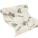 Rasch|Papier peint hérons japonais blanc et vert|Kimono