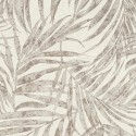 Rasch|Papier peint feuilles grises et dorées fond blanc|Papier Peint