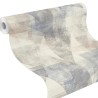 Rasch|Papel pintado moderno geométrico azul y gris topo|Papel Pintado