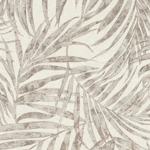 Cristiana Masi|Wallpaper old rose and taupe brushstroke leaves|Floral