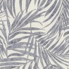 Papeldecor|Palmwedeltapete Denimblau matt Grau glänzend|Tapeten
