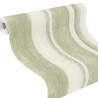 Papeldecor|Plaster-effect green and white striped wallpaper|Wallpaper