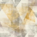 Papeldecor|Papier peint abstrait triangles jaunes et gris|Papier Peint