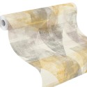 Papeldecor|Papier peint abstrait triangles jaunes et gris|Papier Peint