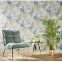 Papeldecor|Abstrakte Tapete geometrisch mit grünen Dreiecken|Tapeten