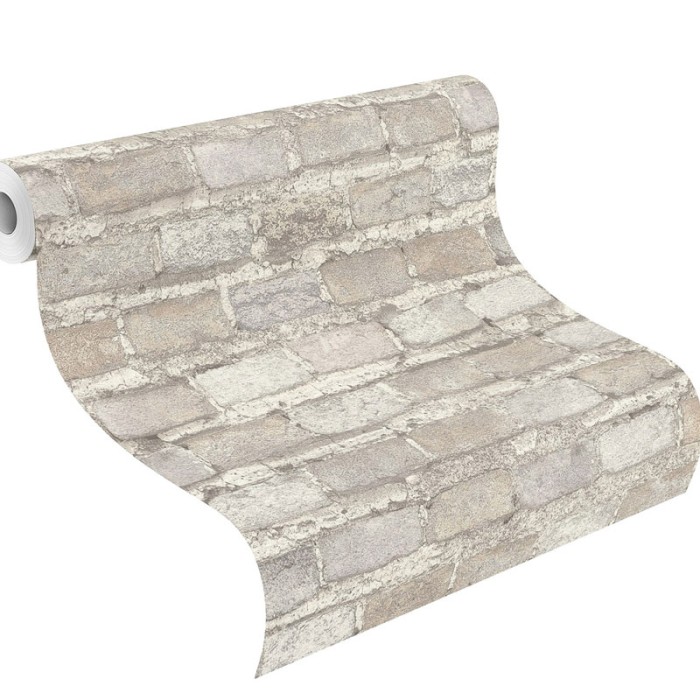 Rasch|Papier Peint brique beige et gris rustique|Factory IV