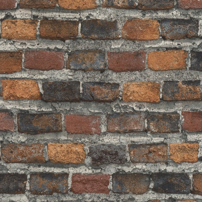 Rasch|Papel pintado ladrillo tonos marrón colores|Imitacion Ladrillo