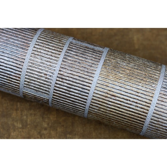 Rasch|Wallpaper industrial tiles grey and gold wavy effect|Factory IV