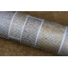 Rasch|Tapete industriell Fliesen grau und gold gewellt|Factory IV