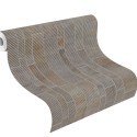 Rasch|Tapete industriell Fliesen grau und gold gewellt|Factory IV