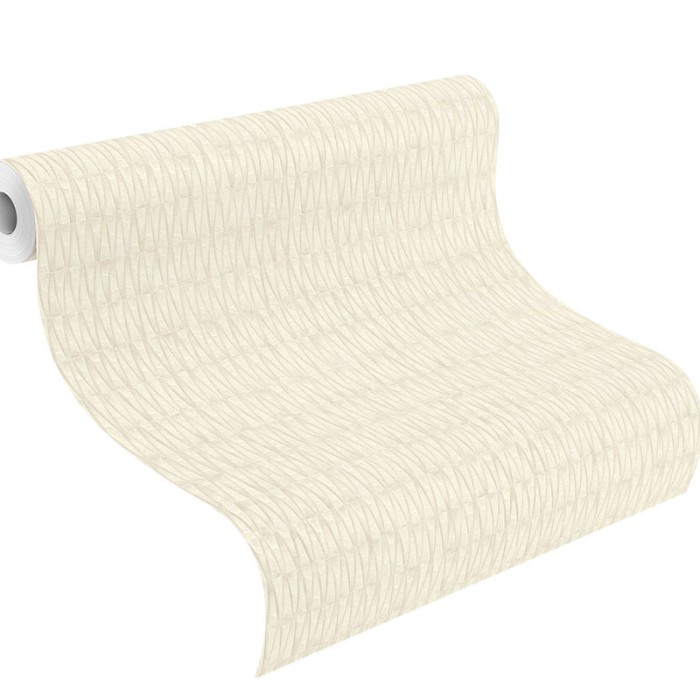 Rasch|Papel pintado 3D blanco roto con rombos pequeños|Factory IV