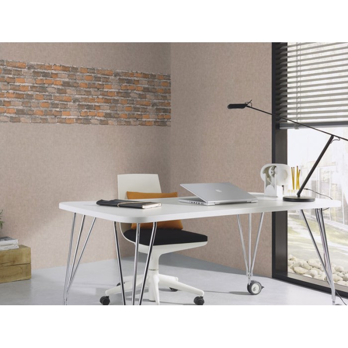 Rasch|Papel pintado cemento marrón taupe textura industrial|Factory IV