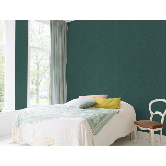 Rasch|Papel pintado verde texturizado efecto lavado washed|Factory IV