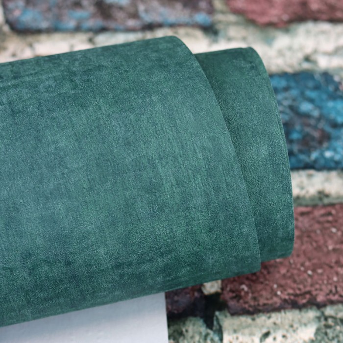 Rasch|Papel pintado verde texturizado efecto lavado washed|Factory IV