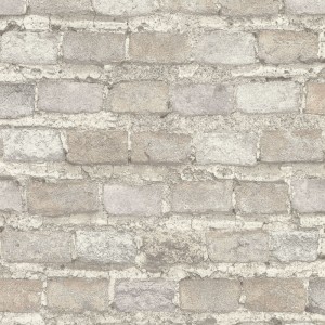 Caselio|Papier peint effet mur gris étain|Papier Peint