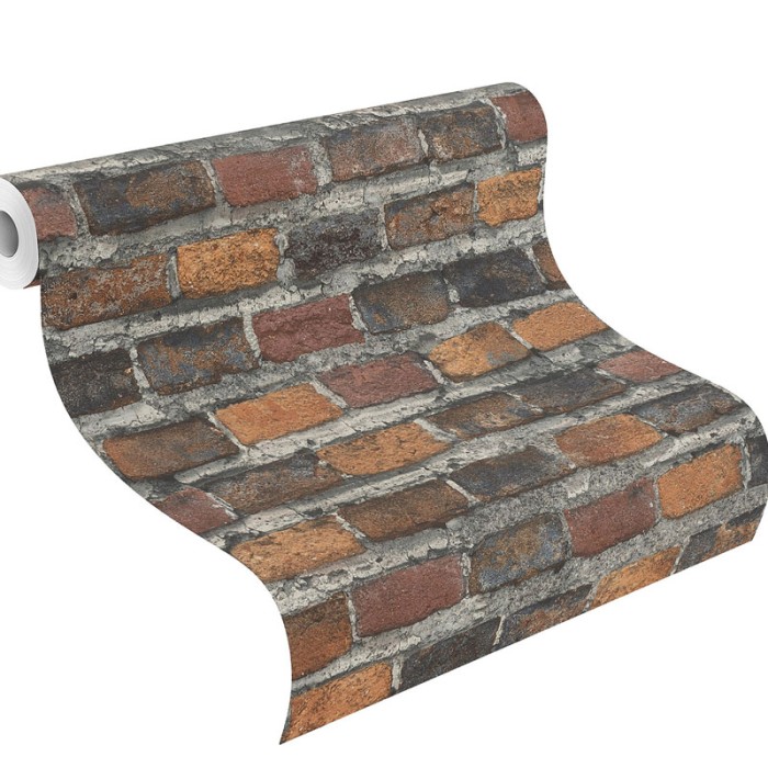 Papeldecor|Papier Peint brique couleurs industrielles|Imitation Brique