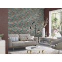 Papel pintado ladrillo multicolor rústico -  221-2082
