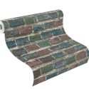 Papel pintado ladrillo multicolor rústico -  221-2082