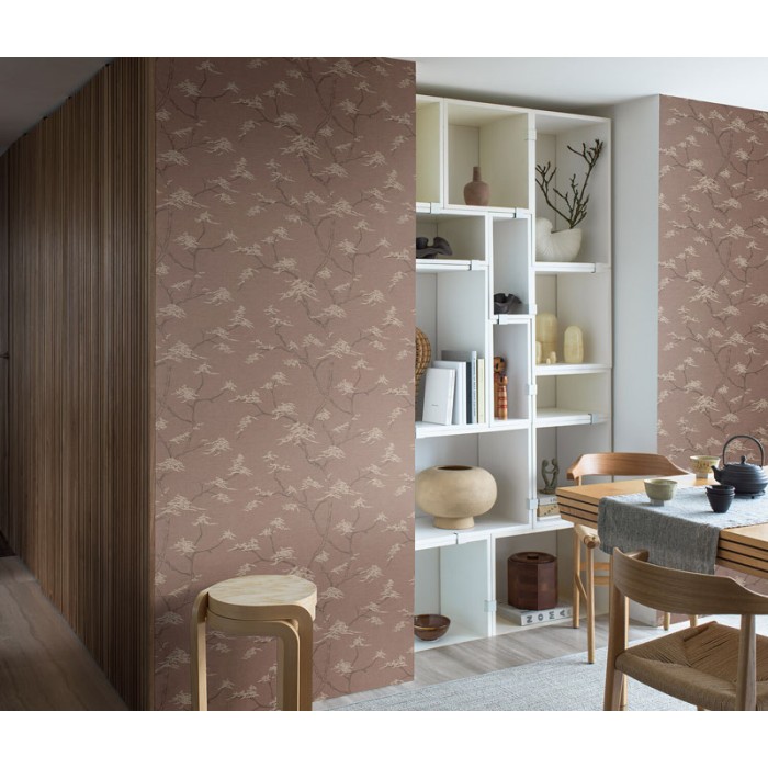 Borastapeter|Papier peint moderne arbres japonais brun rouge rouille|Papier Peint