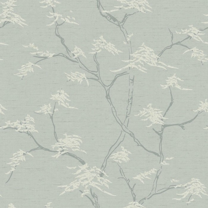 Papel pintado oriental árboles japoneses verde agua - Borastapeter Eastern Simplicity 3103
