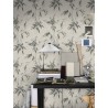 Borastapeter|Papier peint bambou japonais moderne noir gris clair|Papier Peint