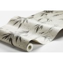 Borastapeter|Papier peint bambou japonais moderne noir gris clair|Papier Peint