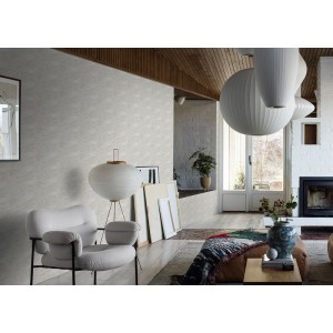 Papeldecor|Papier peint rayures blanches et beige effet plâtre|Papier Peint 2