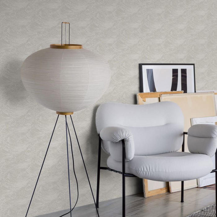 Borastapeter|Tapete graue japanische Wellen|Tapeten