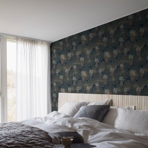 Casadeco|Wallpaper with herons in a beige lagoon|Wallpaper 2