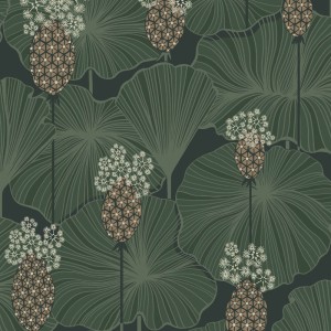 Papeldecor|Tobacco-coloured Art Deco wallpaper inspired by Cuban tiles|Wallpaper