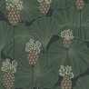 Borastapeter|Papier peint floral feuilles parapluie vert fond sombre|Papier Peint