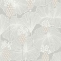 Papel pintado floral umbrella verde claro gris - Borastapeter Eastern Simplicity 3120