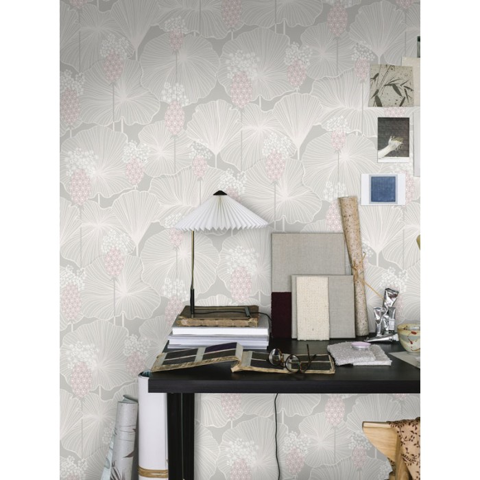 Borastapeter|Wallpaper light green grey umbrella floral|Wallpaper