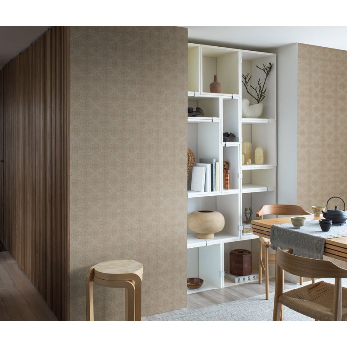 Borastapeter|Papel pintado abstracto enrejado gris dorado brillante|Papel Pintado