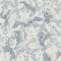 Borastapeter|Papier peint grues danse bleu blanc classique|Papier Peint