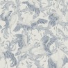 Papel pintado grullas danza azul blanco clásico - Borastapeter Eastern Simplicity 3129