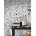 Borastapeter|Wallpaper classic white blue dancing cranes|Wallpaper