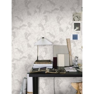 As Creation|Wallpaper floral with grayish-brown leaves|Wallpaper 2