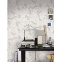 Borastapeter|Papier peint grues orientales blanc neutre|Papier Peint