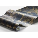 Borastapeter|Papel pintado paisaje japonés azul dorado brillo|Papel Pintado